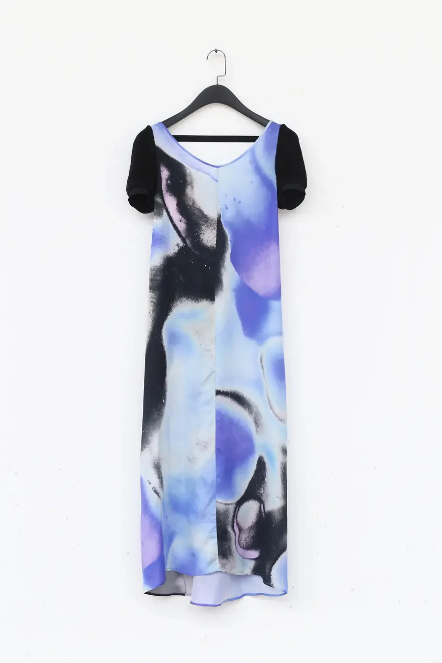 OUDE WAAG Wool Short Sleeve Patchwork Dress OW-20AW-DS03BU44 - Image 4