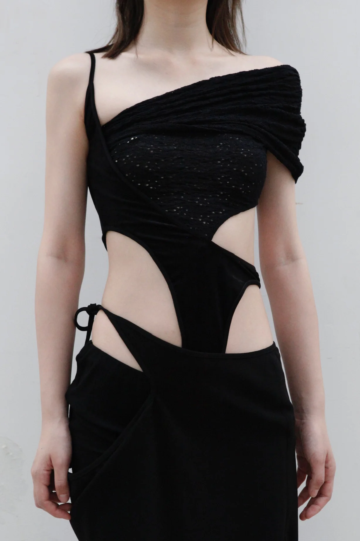 OUDE WAAG Wrap Shoulder Panel Bodysuit OW-23AW-BD02P1BL900 (OW-23AW-BD02)