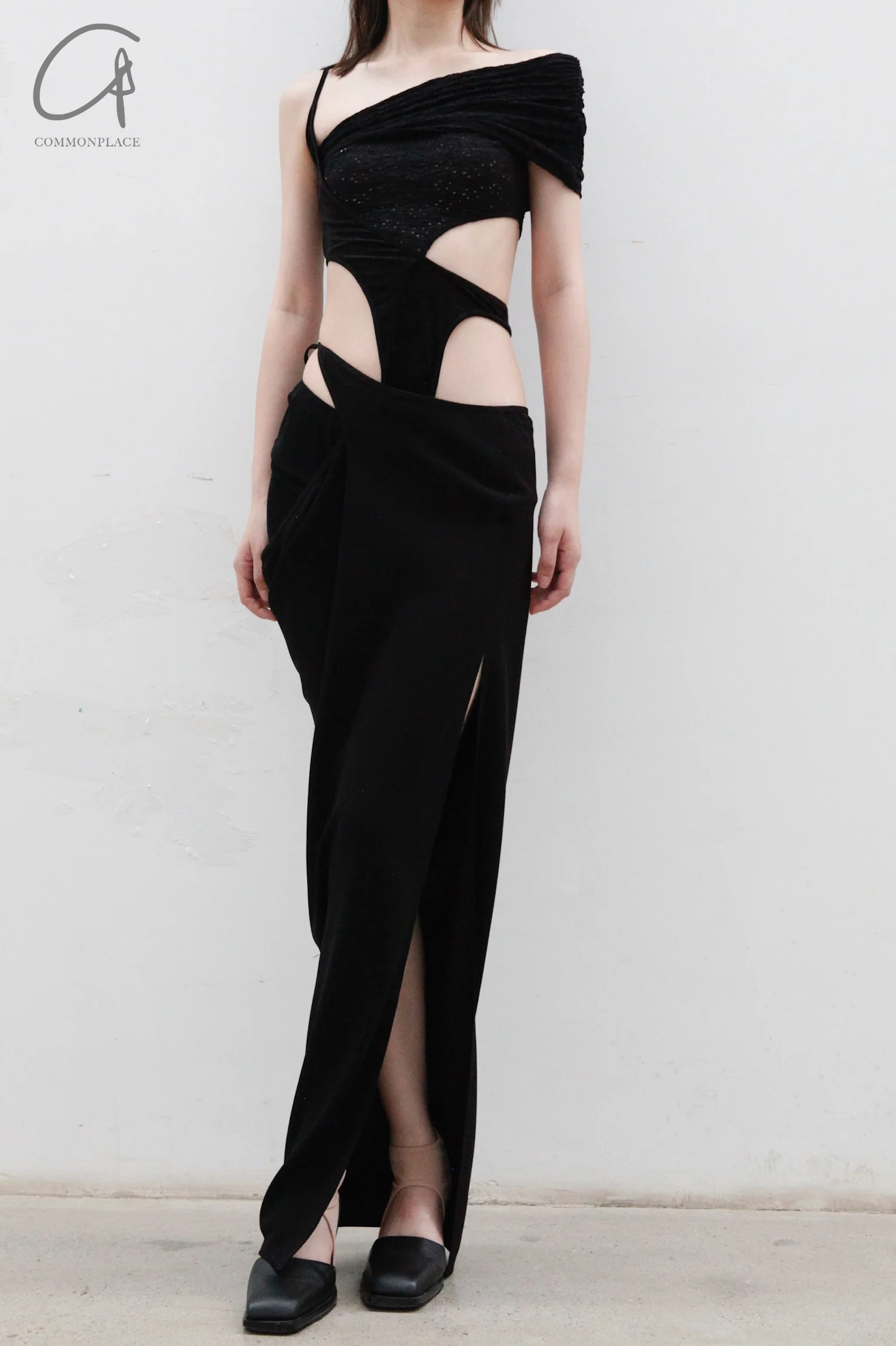 OUDE WAAG Wrap Shoulder Panel Bodysuit OW-23AW-BD02P1BL900 (OW-23AW-BD02) - Image 3
