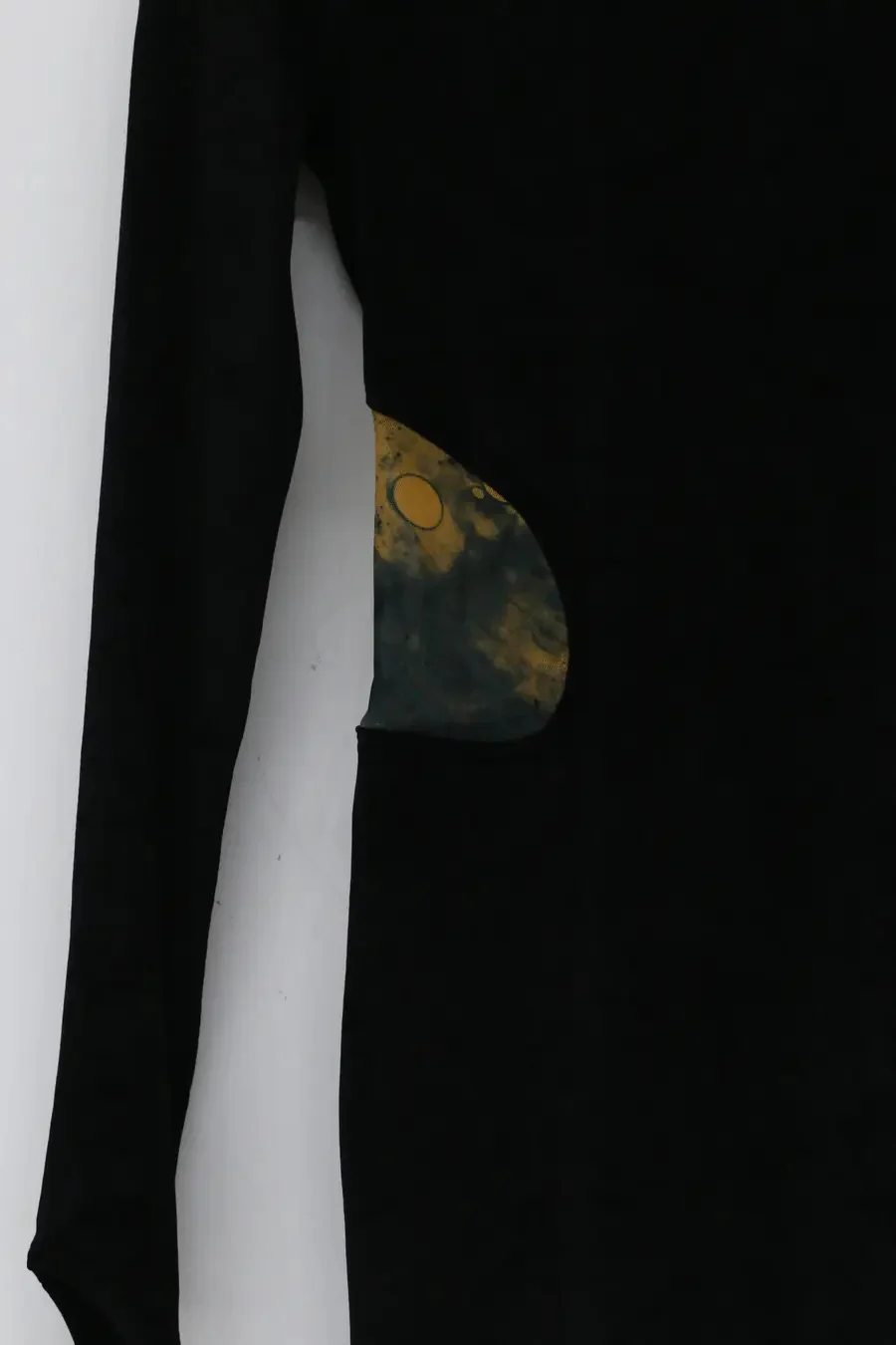 OUDE WAAG Wrap stitching print dress OW-21AW-DS10BL093 Black Orange POW22 - Image 8