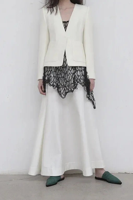 OUDE WAAG white shoulder twill wool suit OW19AWJK01 - Image 2