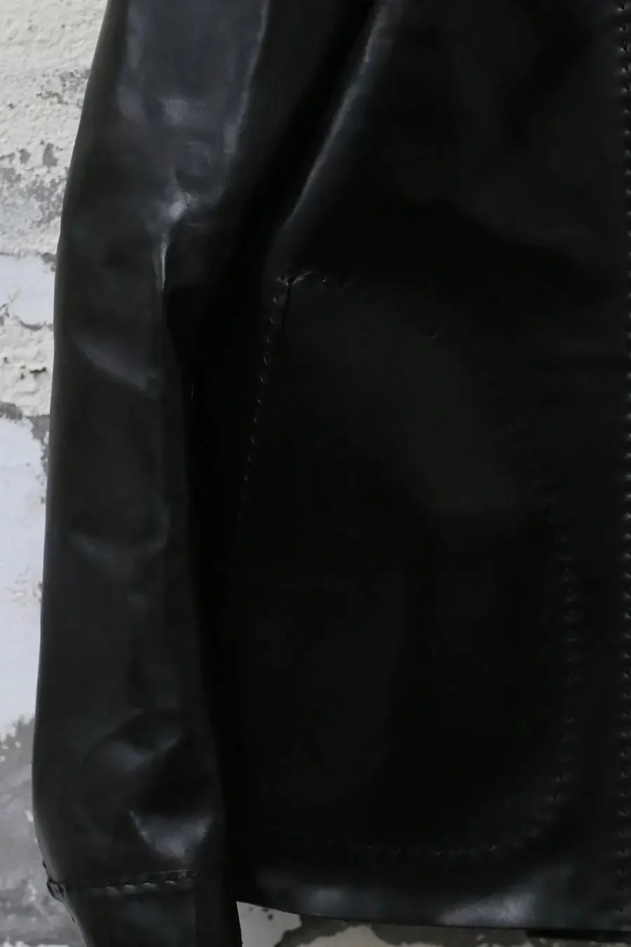 p.r.patterson fully hand-cut and stitched horse leather jacket LEATHER JACKET black - Image 3