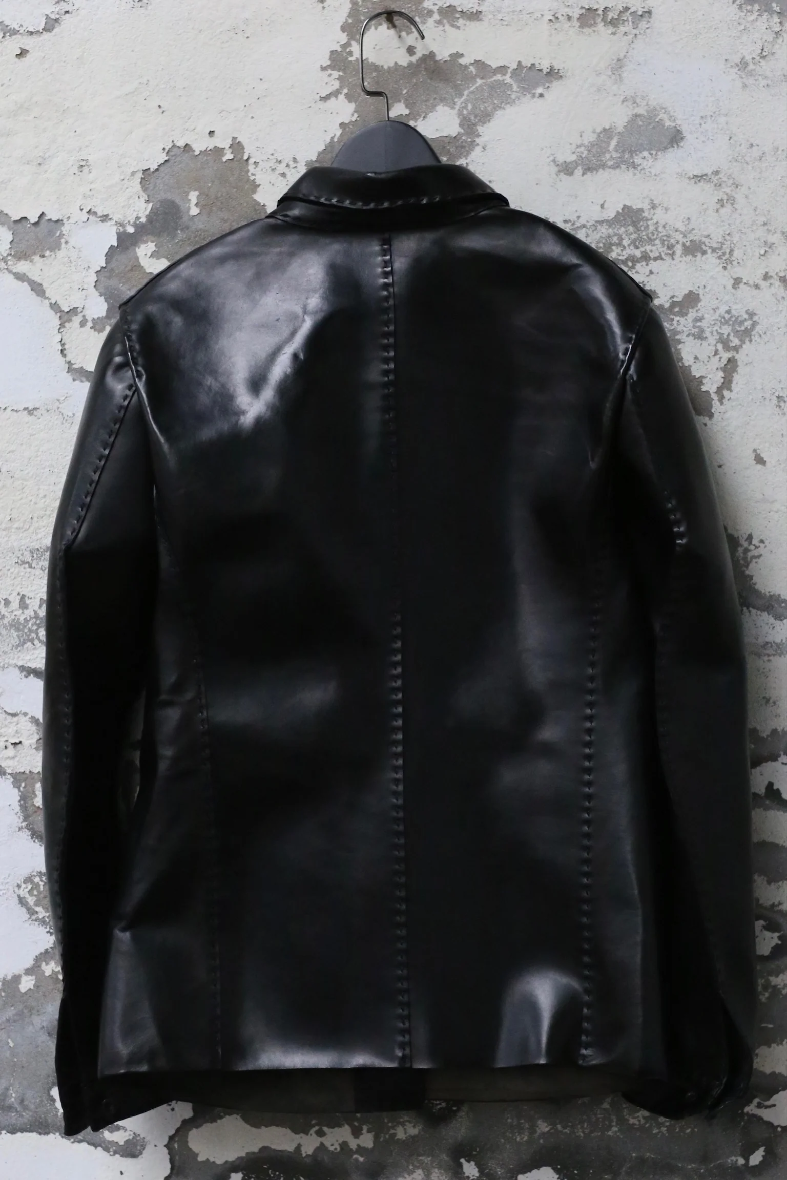 p.r.patterson fully hand-cut and stitched horse leather jacket LEATHER JACKET black - Image 5