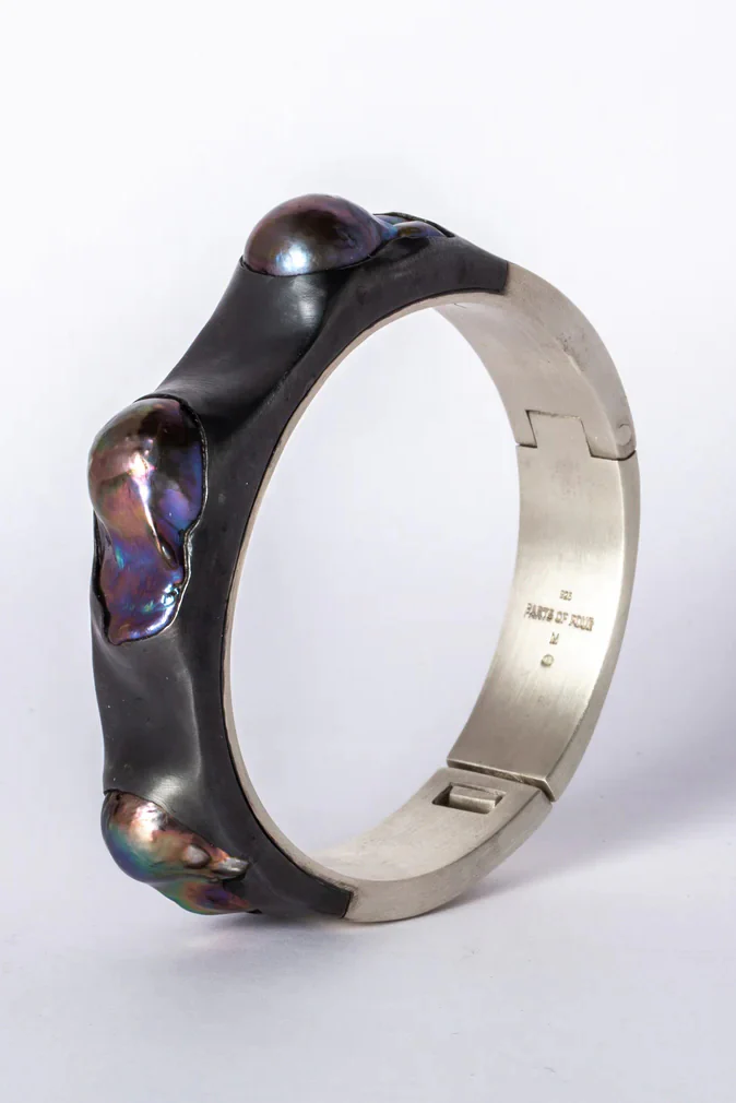 Parts of Four 3 black rainbow pearl bracelet 17mm 2007-3-MA+KA+KPRL PPOF45 - Image 2