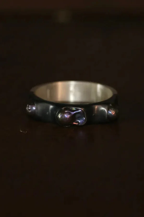Parts of Four 3 black rainbow pearl bracelet 17mm 2007-3-MA+KA+KPRL PPOF45 - Image 3