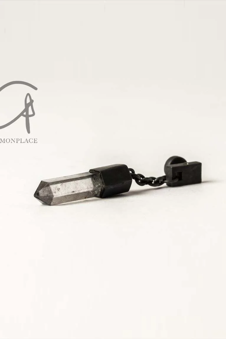 Parts of Four Amulet Hanging Stud Earrings 1035-11-KA+LEM (Black Grey) PPOF16 - Image 4