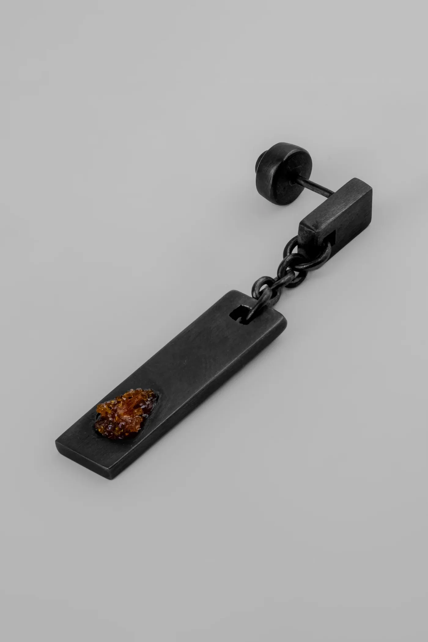 Parts of Four Amulet Plate Pendant Earrings PS4-R2435-111-KA+ZIN Black Oxide Sterling Silver + Zinc Ore (PS4-R2435-16)