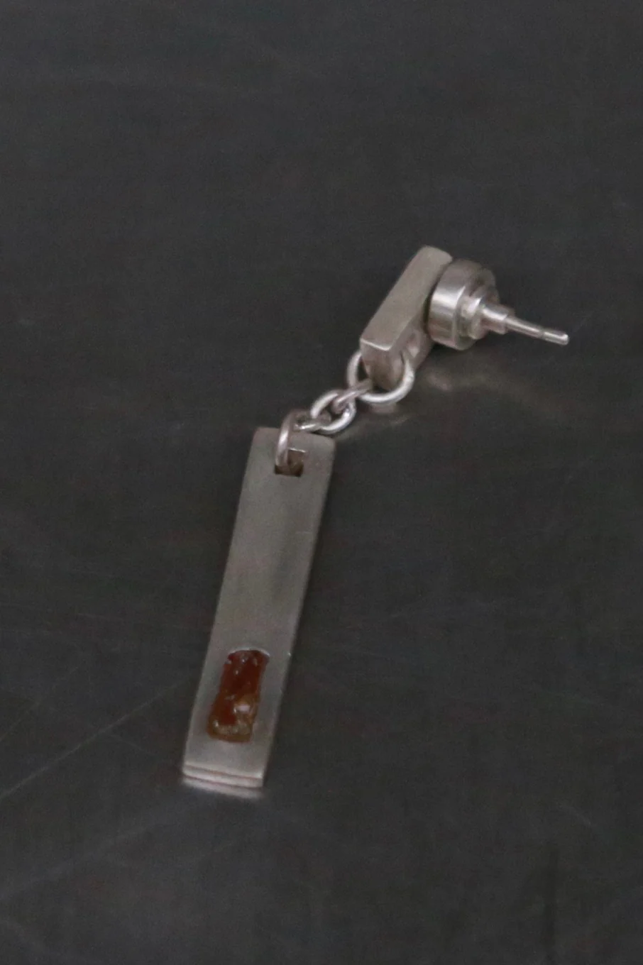 Parts of Four Amulet Plate Pendant Earrings PS4-R2435-16-MA+ZIN Matte Sterling Silver + Zinc Ore - Image 2