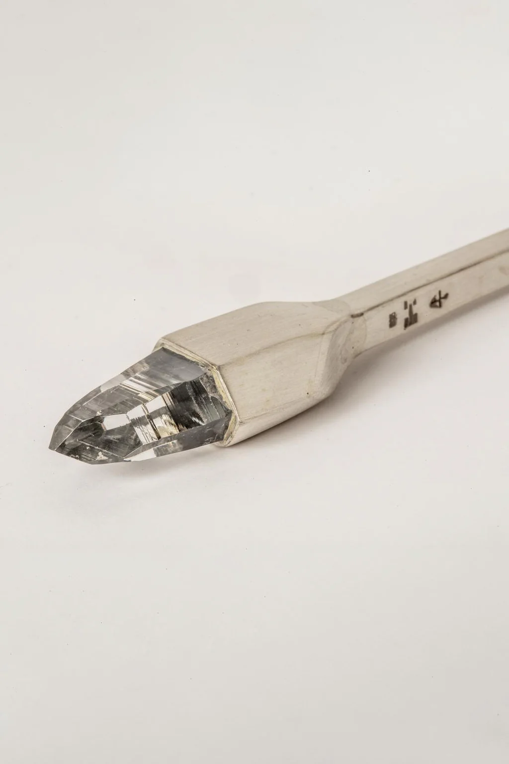 Parts of Four Chopsticks - Gemstone Hairpin Collection PS4-1236-2-MA+LEM Matte Sterling Silver + Limurian Quartz PPOF4 - Image 2