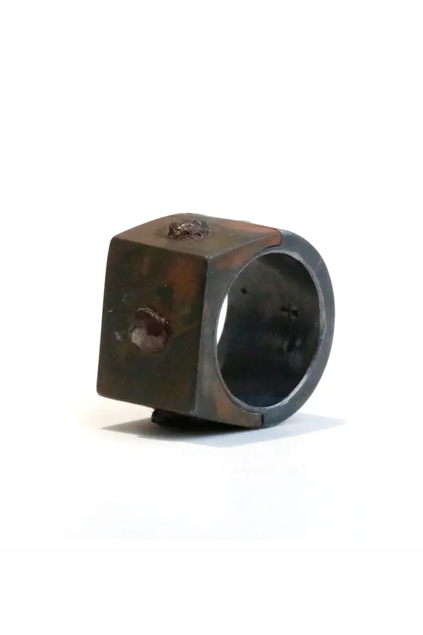 Parts of Four (combination gemstone ring, faceted, 3 sets, 17mm) 1101-5-KA+DR+GAR PPOF34 - Image 4