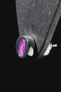 Parts of Four earrings 0.2 ct, ruby sheet PS4-1935-2-PA+RUB-PGCY - Image 8