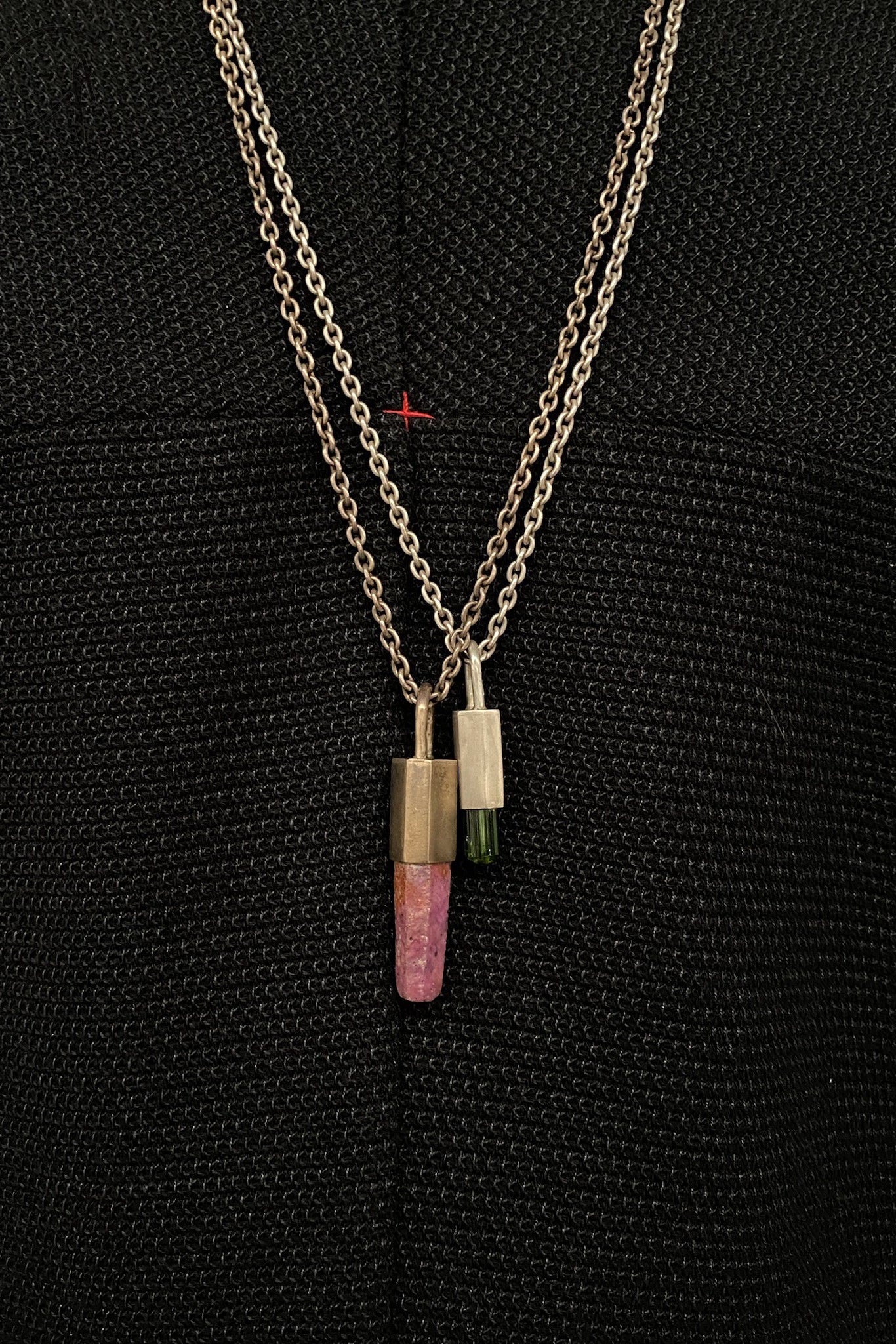 Parts of Four green amulet necklace T-701-DA+GTO PPOF41 - Image 10