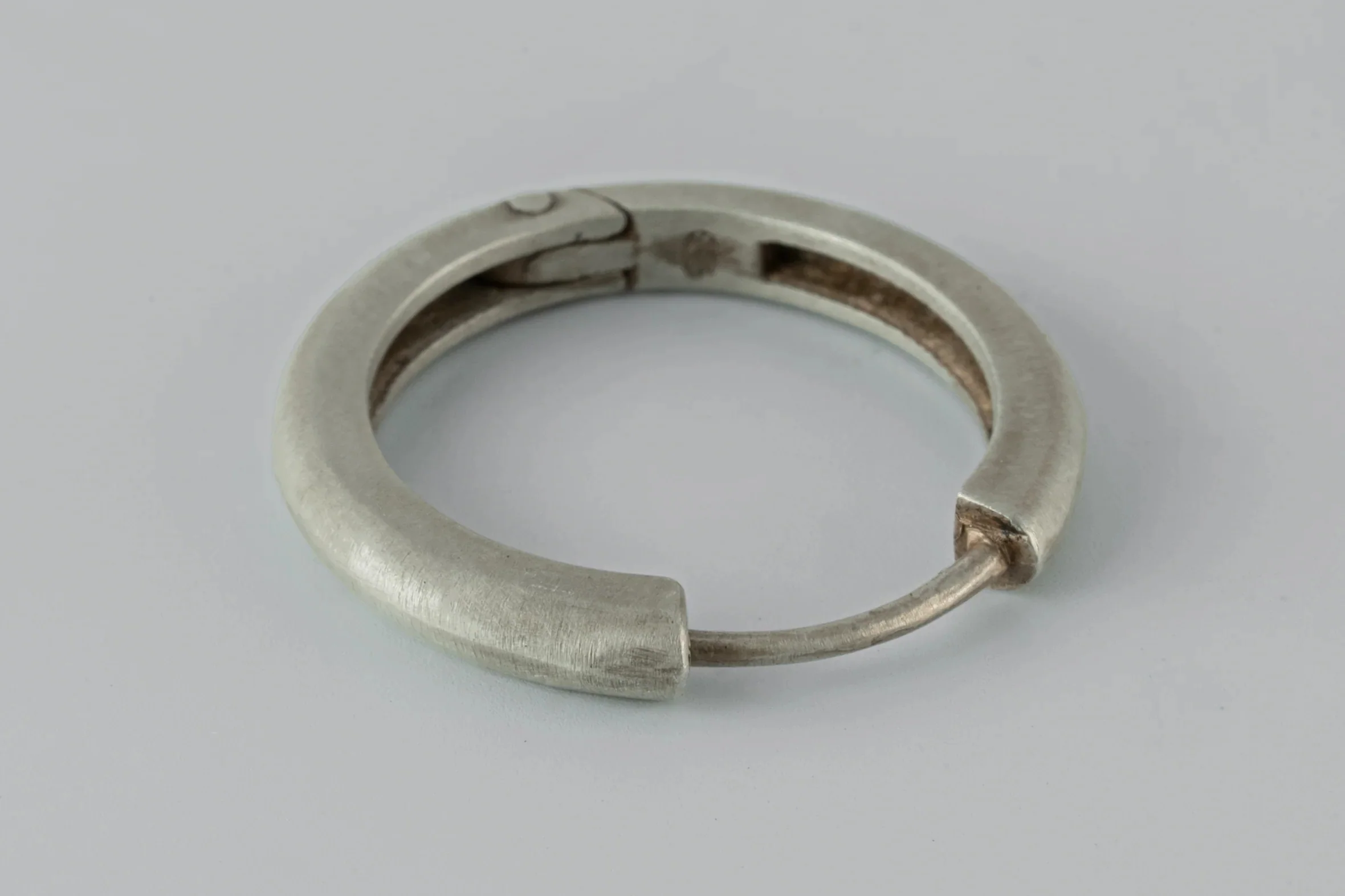Parts of Four Hoop Hoop Earrings Collection III Highly Handcrafted PS4-1635-2-DA-ZY Dirty Silver 23mm PPOF58 - Image 4