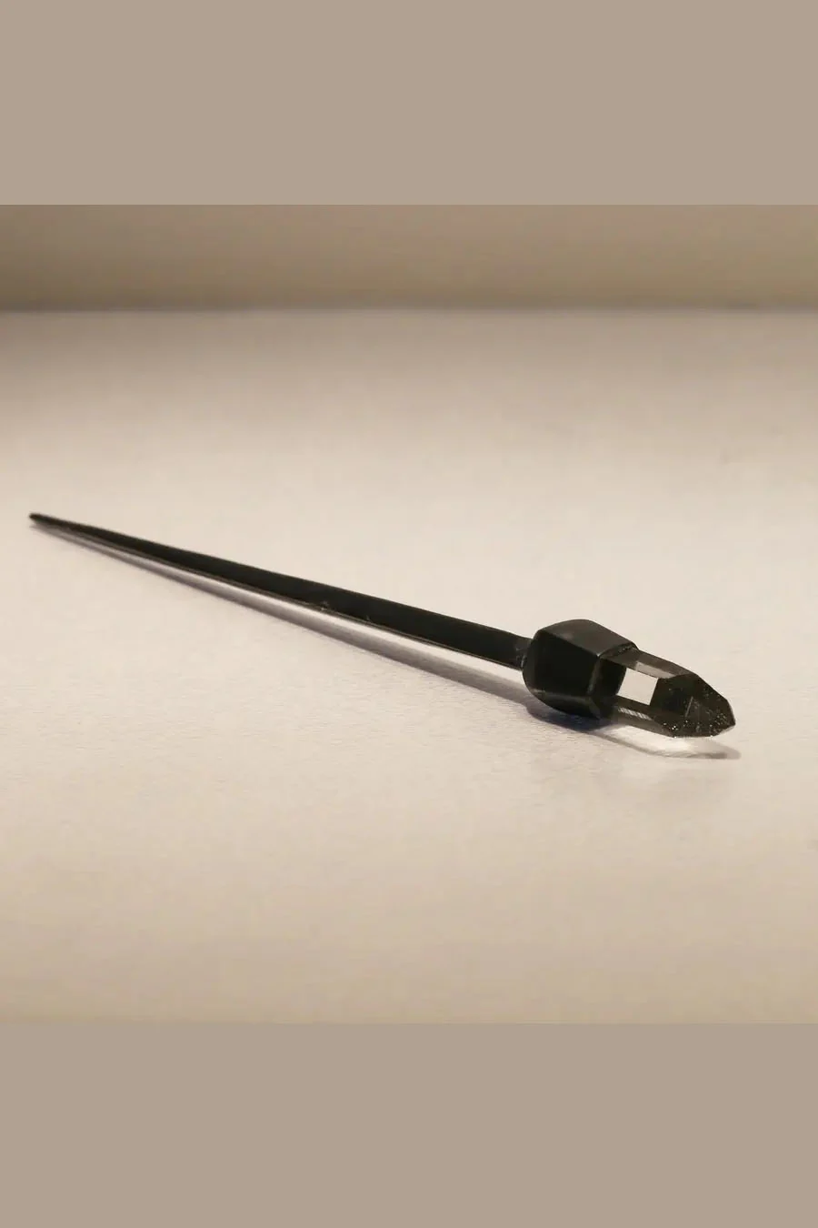 Parts of Four Chopstick Gem Hairpin Collection PS4-1236-2-KA+LEM-HYHCYLMLYSY Black Oxidized Sterling Silver+Lemurian Quartz PPOF4