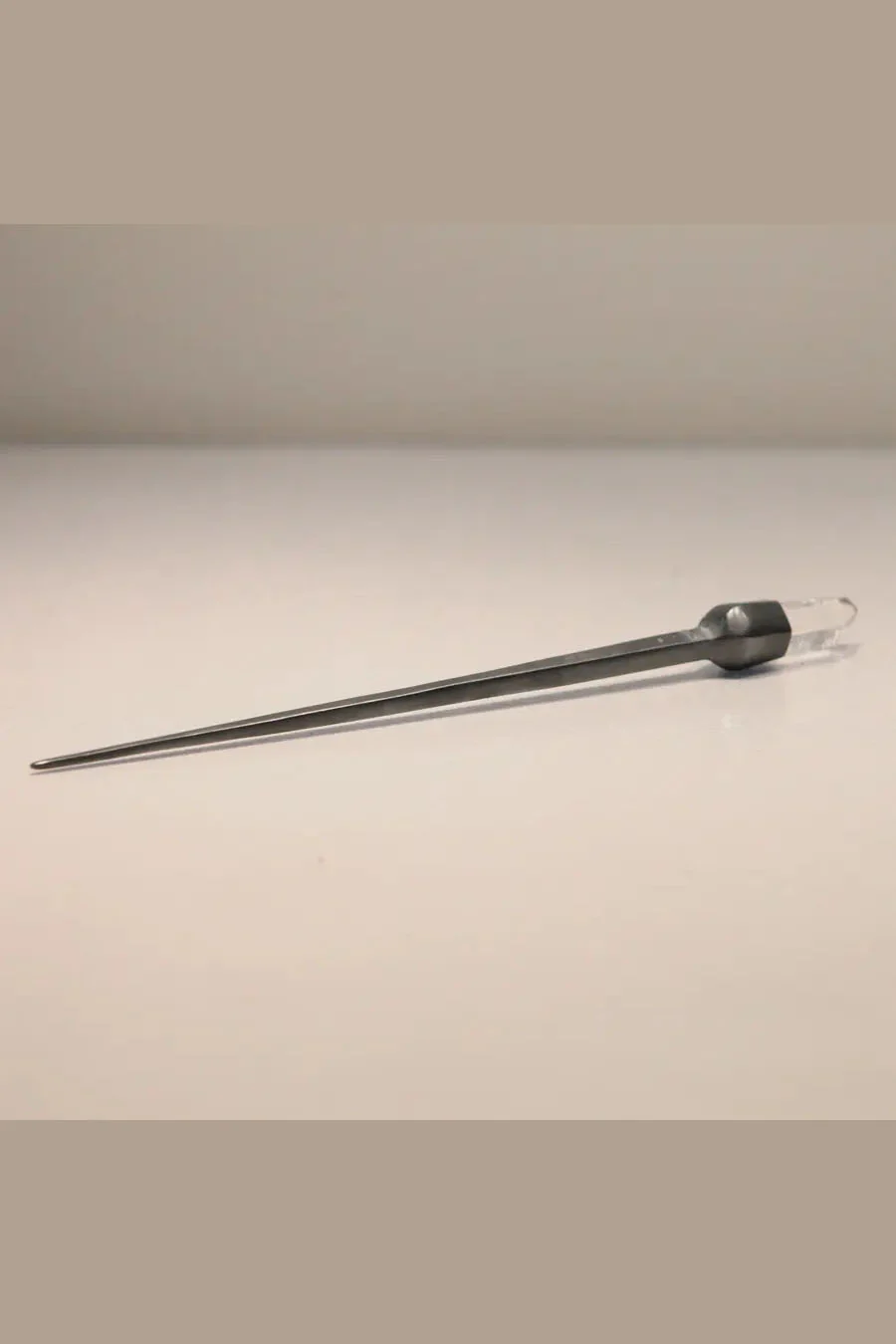 Parts of Four Chopstick Gem Hairpin Collection PS4-1236-2-KA+LEM-HYHCYLMLYSY Black Oxidized Sterling Silver+Lemurian Quartz PPOF4 - Image 3