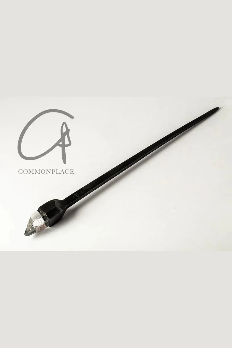 Parts of Four Chopstick Gem Hairpin Collection PS4-1236-2-KA+LEM-HYHCYLMLYSY Black Oxidized Sterling Silver+Lemurian Quartz PPOF4 - Image 9