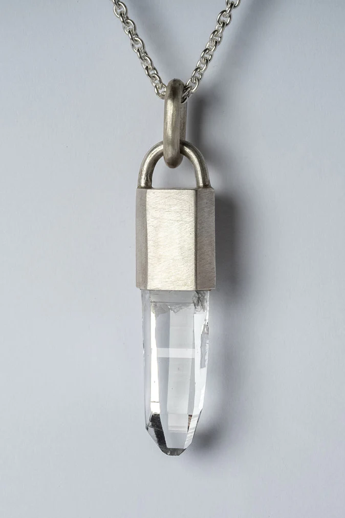 Parts of Four Lemurian Quartz Amulet Necklace Z-695-MA+LEM PPOF41