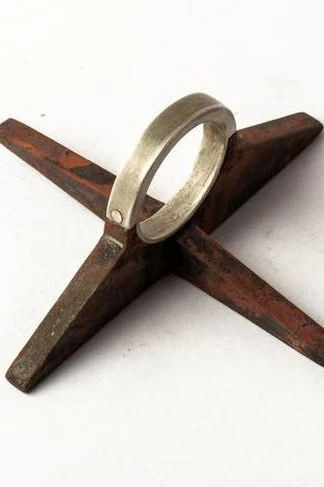 Parts of Four System Series Bridge Ring Series Collection I Highly Handcrafted PS4-1401-7-DA+DR-CYHT 4mm Cross Sterling Silver + Brass PPOF17 - Image 2