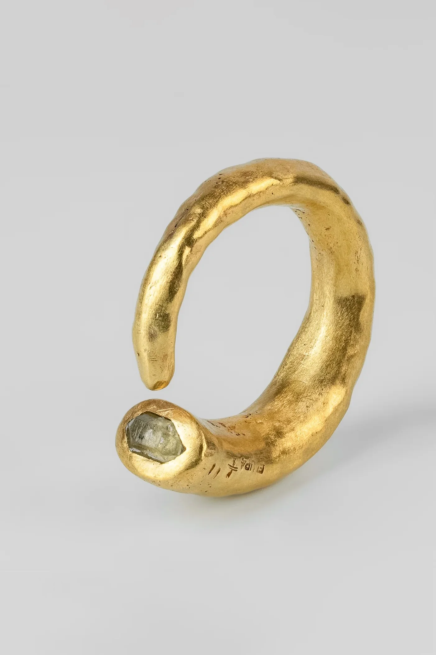 Parts of Four Ring, High-Quality Handcrafted, PS4-E1701-16-DG+HER, Brass Plated with 18k Gold + Herkimer Diamonds (E1601-9-MA) - Image 2