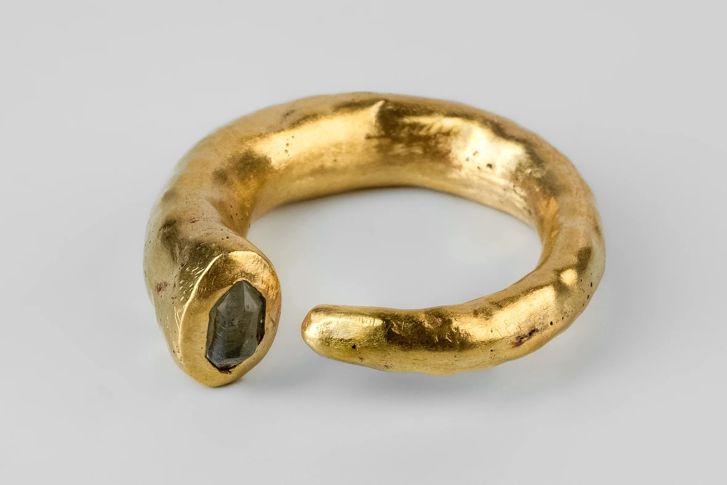 Parts of Four Ring, High-Quality Handcrafted, PS4-E1701-16-DG+HER, Brass Plated with 18k Gold + Herkimer Diamonds (E1601-9-MA) - Image 3