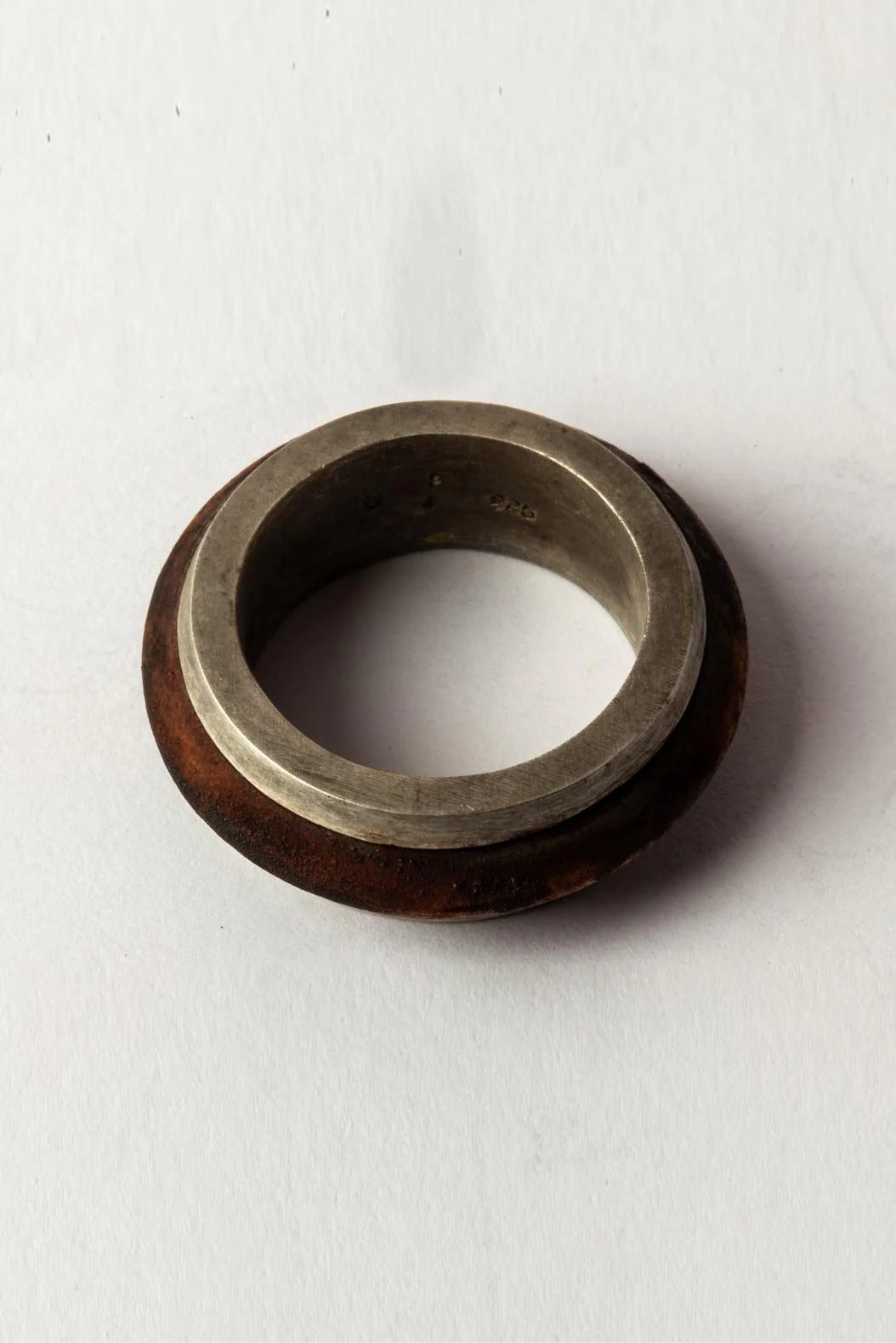 Parts of Four Rotator Ring Series Highly Handcrafted PS4-1128-1-DA+DR-ZCYRSHT9 9mm Dirty Sterling Silver+Burned Brass PPOF28 - Image 8