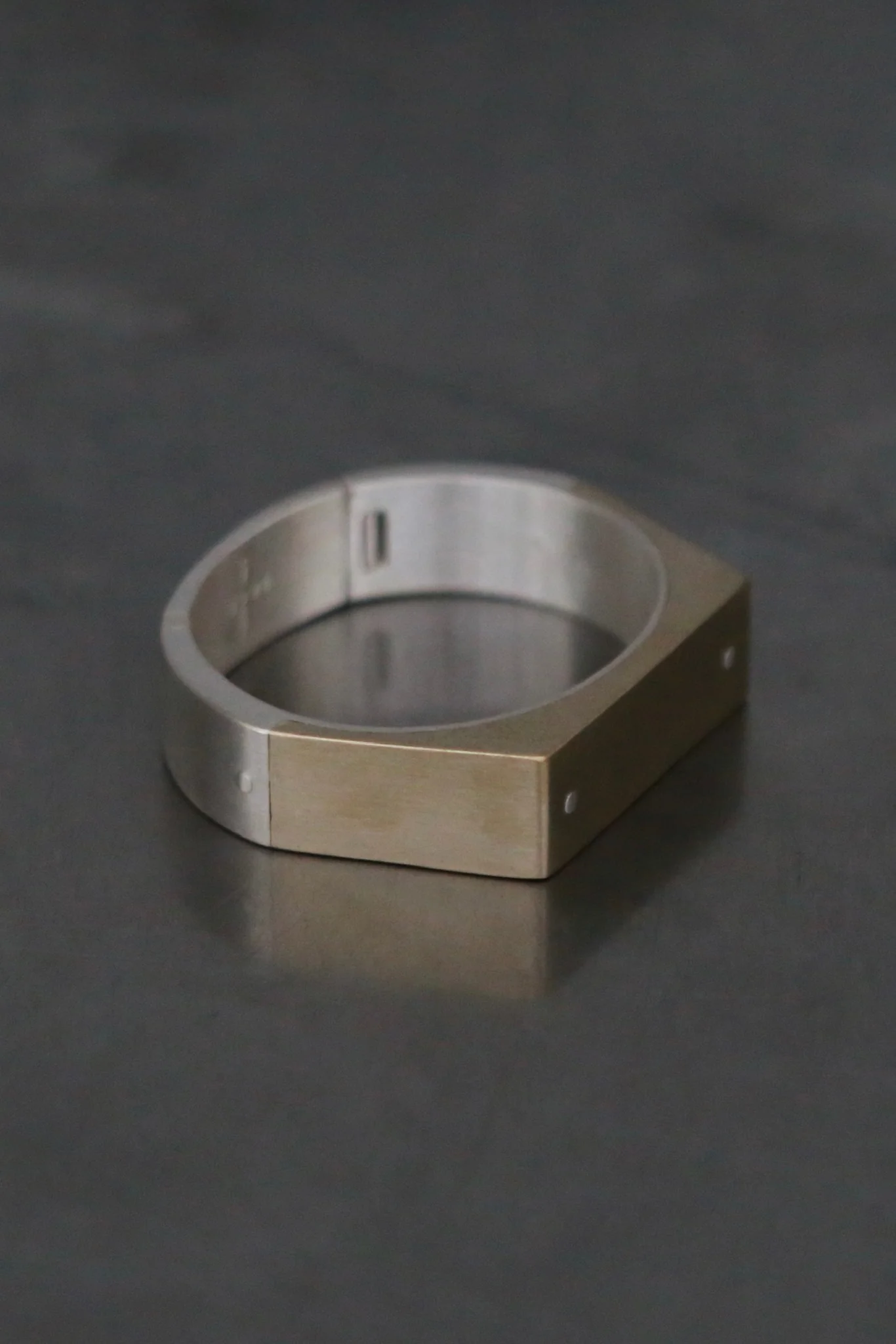 Parts of Four Series Bracelet Collection: High-Quality Handcrafted, Natural Stone, PS4-807-1-MA+MR-YGHT, Matte Sterling Silver + Matte Brass, PPOF45