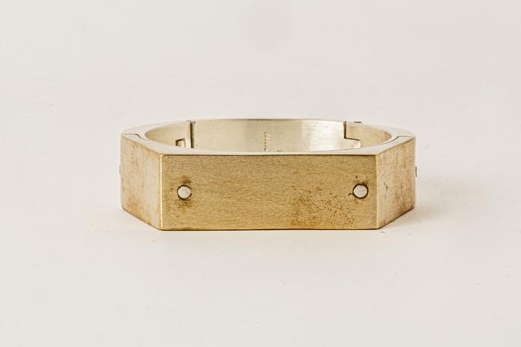 Parts of Four Series Bracelet Collection: High-Quality Handcrafted, Natural Stone, PS4-807-1-MA+MR-YGHT, Matte Sterling Silver + Matte Brass, PPOF45 - Image 6