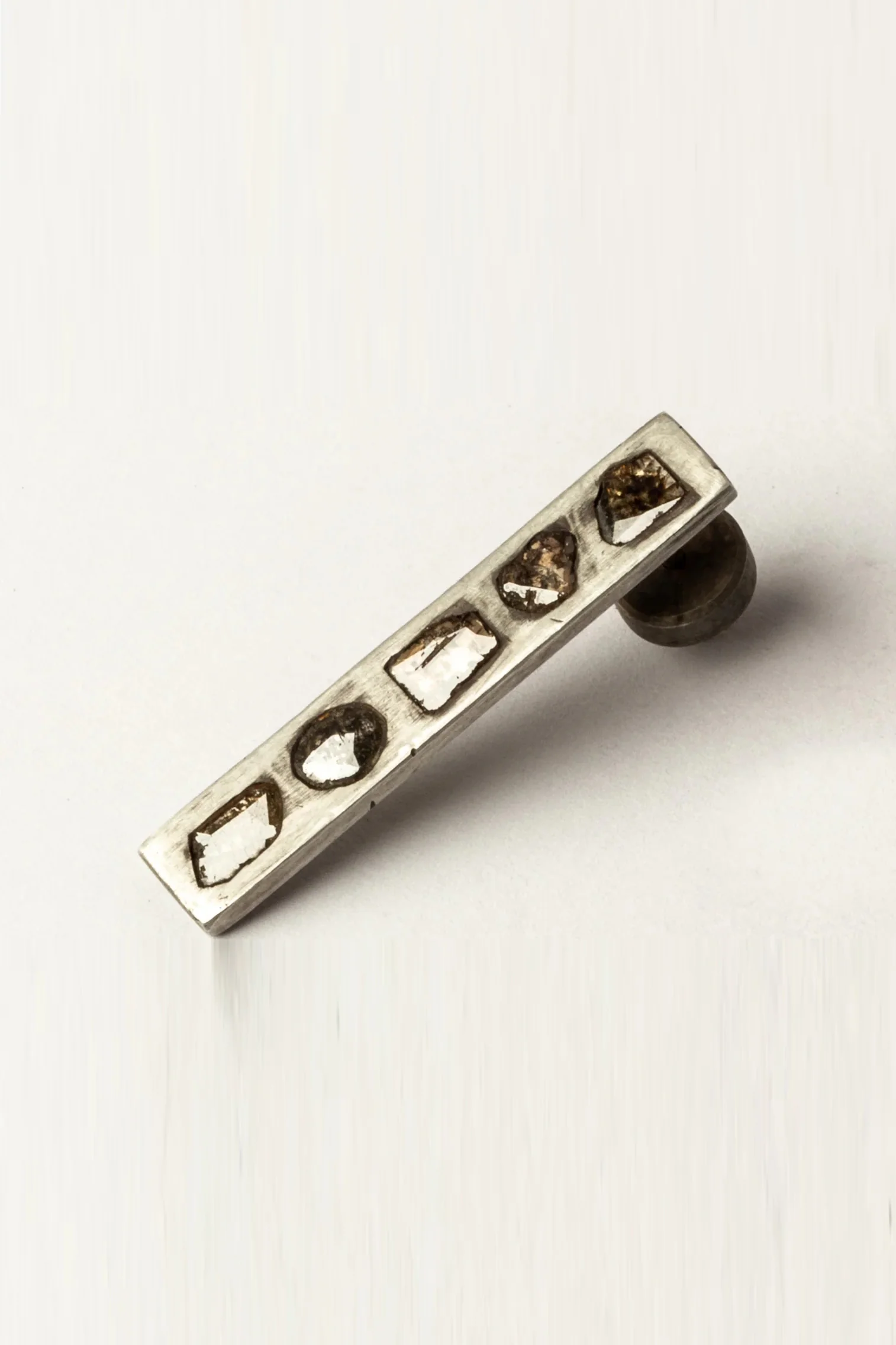 Parts of Four tablet earrings 0.6 CT, 6 rhombus plates, 34mm 1135-2-DA+DIA PPOF5 - Image 4