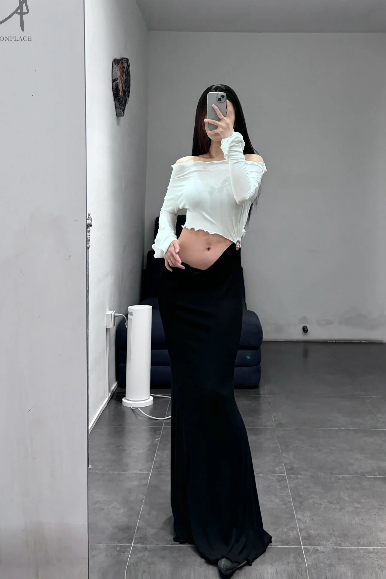 Peng Tai 24 Autumn and Winter Asymmetric Flared Long Dress PT-PTW24C08-1 - Image 13