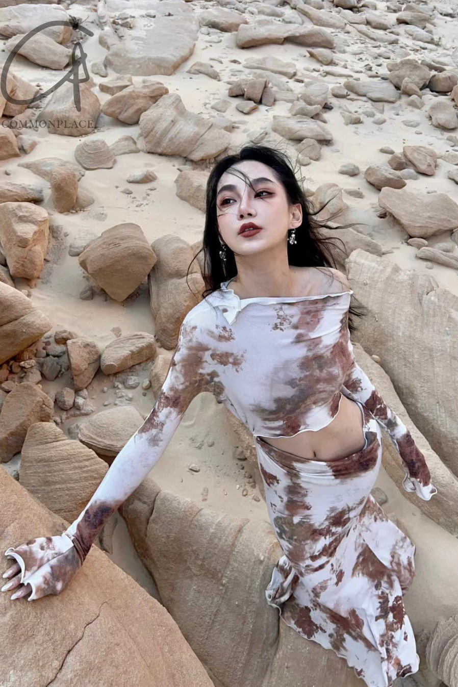 Peng Tai 24 Autumn and Winter Asymmetric Flared Long Dress PT-PTW24C08-3 - Image 14