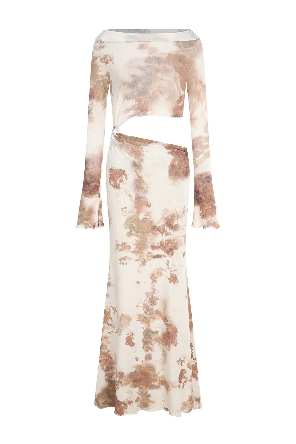Peng Tai 24 Autumn and Winter Asymmetric Flared Long Dress PT-PTW24C08-3 - Image 8