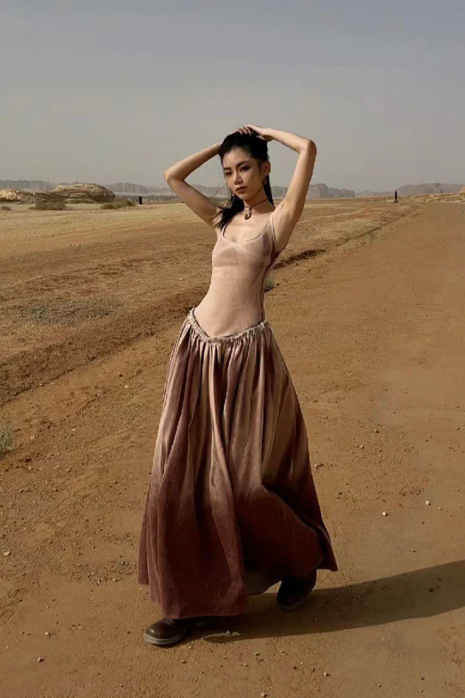 Peng Tai 24 Autumn and Winter Plus Velvet Denim Volume Long Skirt PT-PTW24C19-2-TSHONG - Image 10