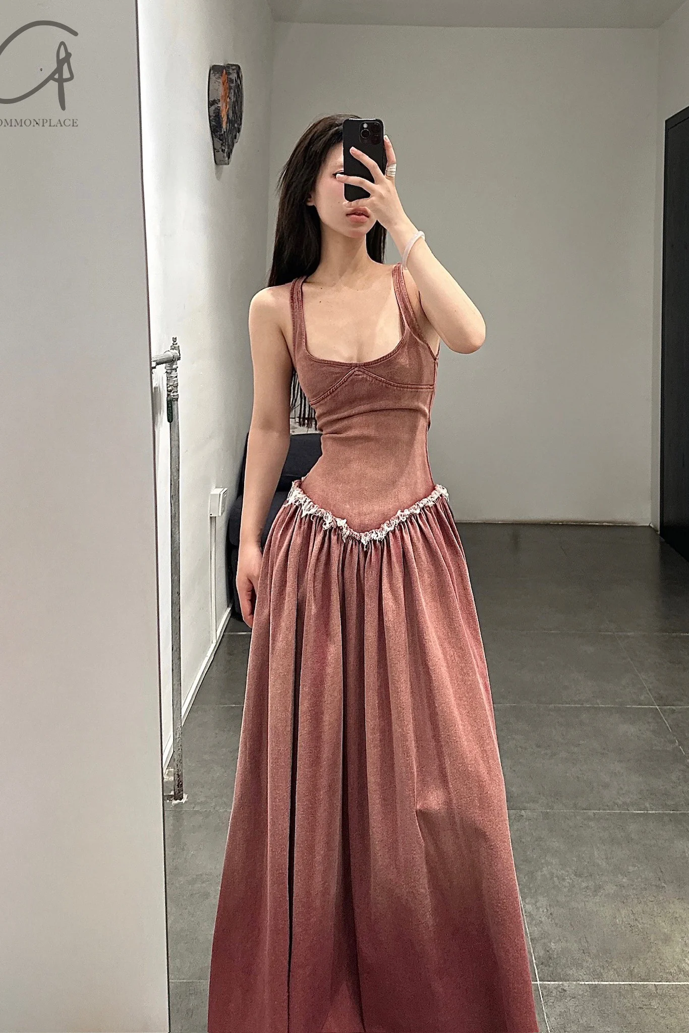 Peng Tai 24 Autumn and Winter Plus Velvet Denim Volume Long Skirt PT-PTW24C19-2-TSHONG - Image 19