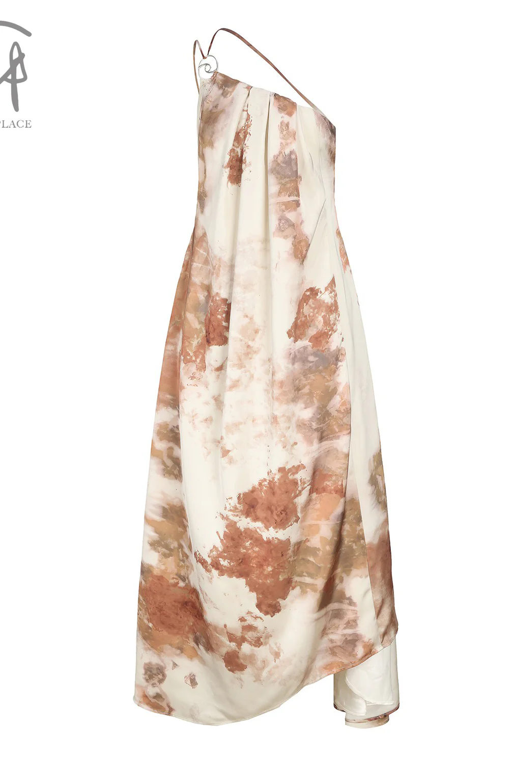 Peng Tai 24 Autumn and Winter Printed Asymmetric Floral Dress PT-PTW24C13-1 - Image 5