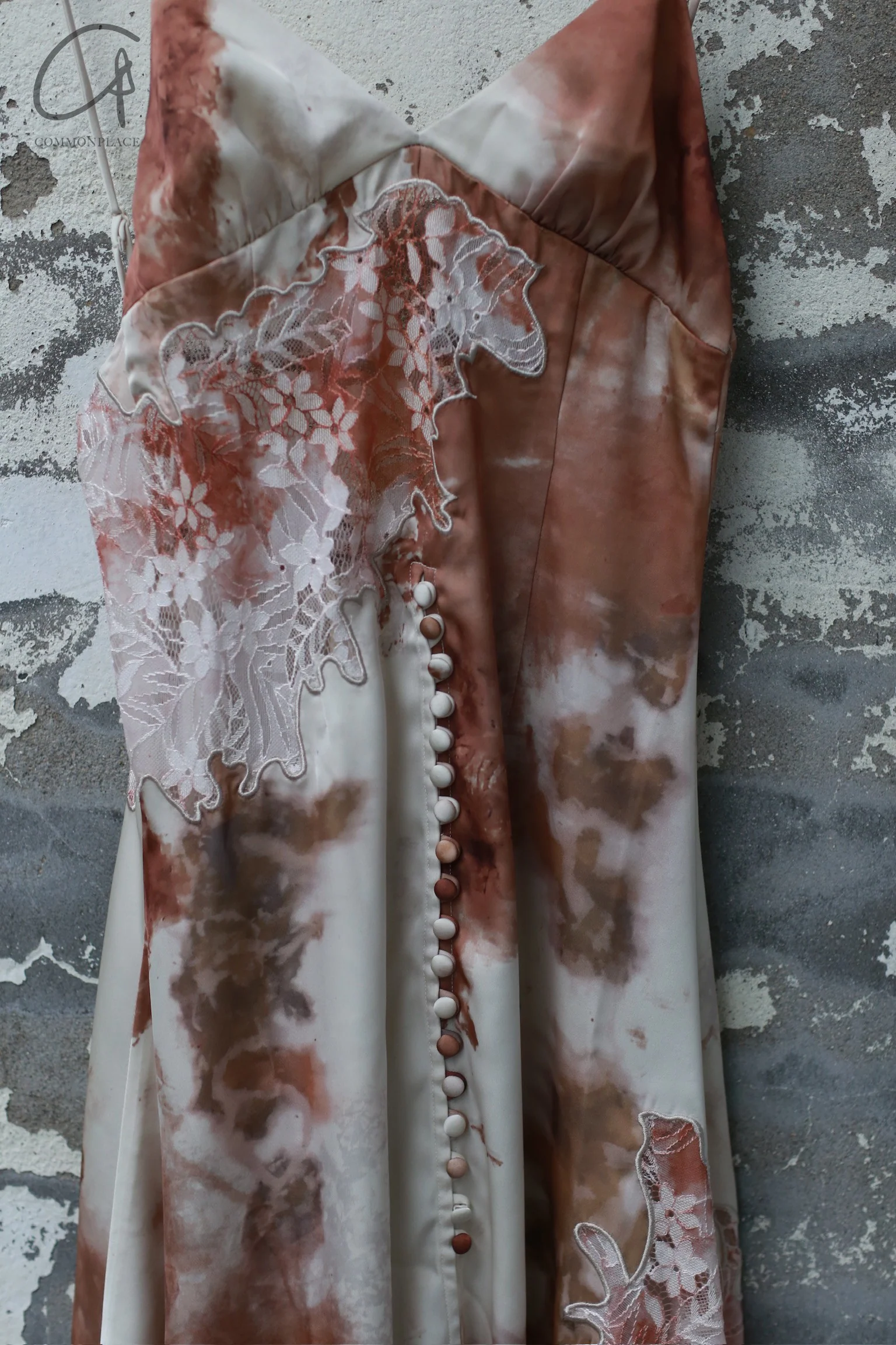 Peng Tai 24 Autumn and Winter Printed Asymmetric Lace Suspender Dress PT-PTW24C17-3-RANDOW - Image 3