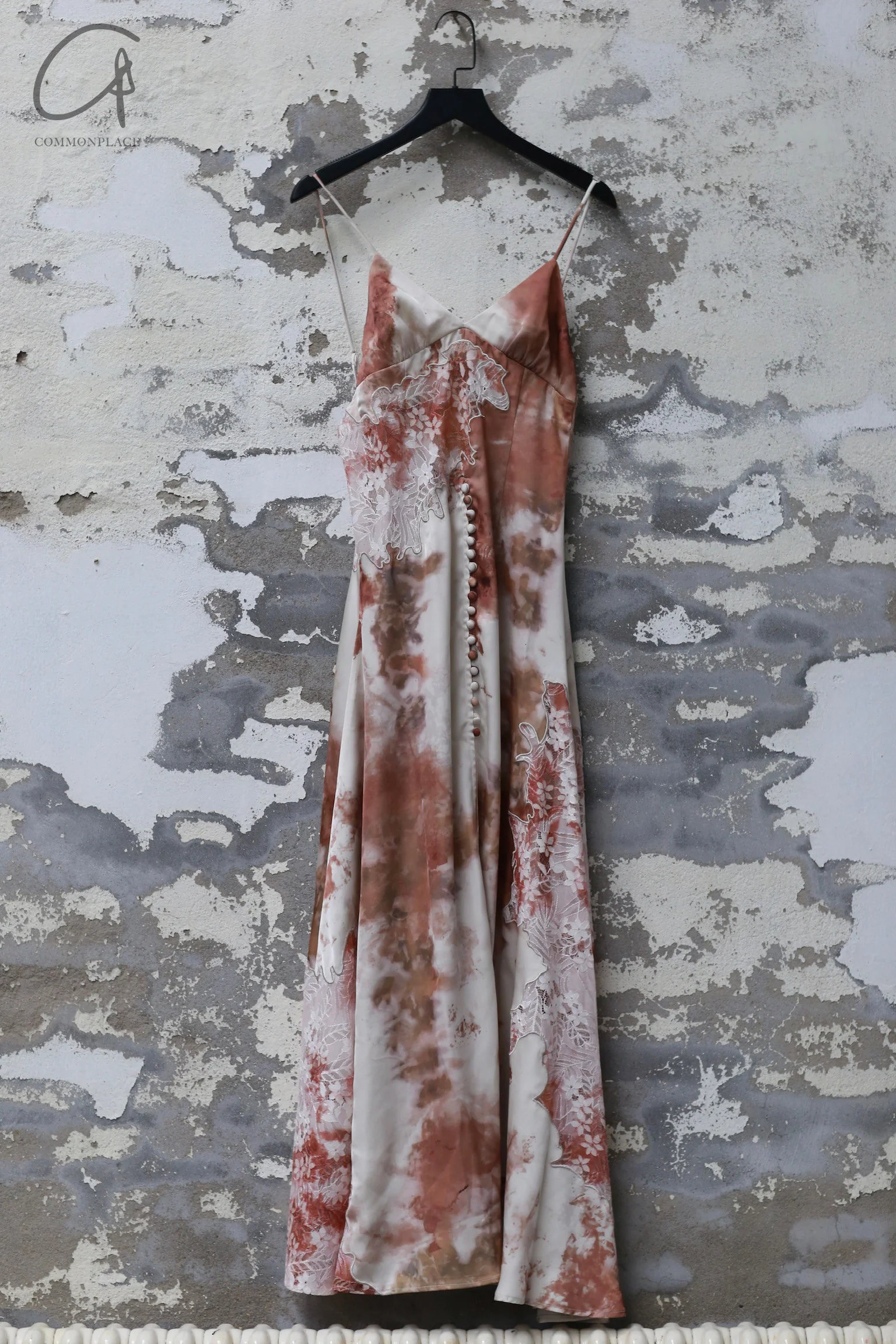 Peng Tai 24 Autumn and Winter Printed Asymmetric Lace Suspender Dress PT-PTW24C17-3-RANDOW - Image 5