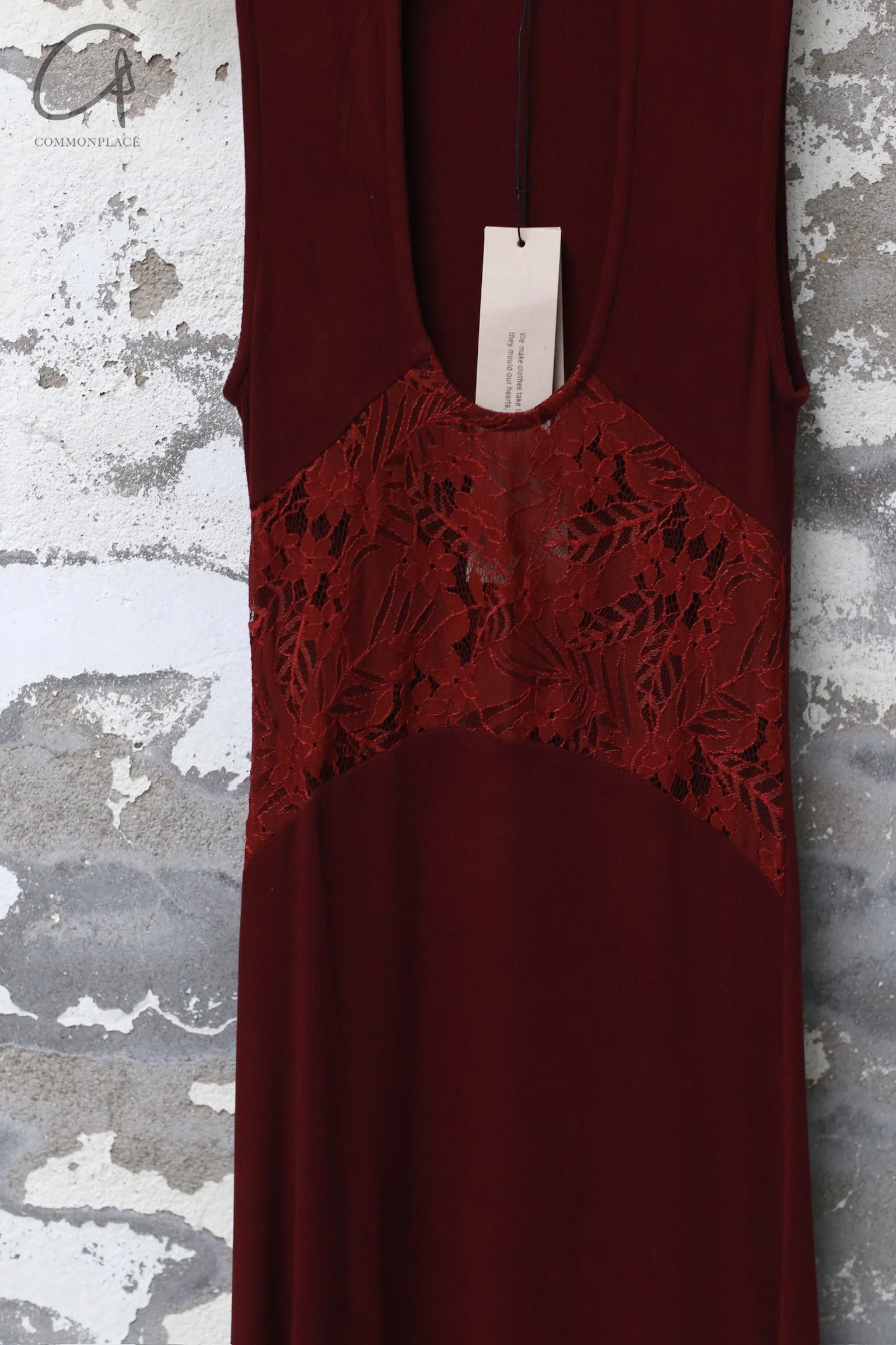 Peng Tai 24 Autumn and Winter Printed Hollow Lace Maxi Dress PT-PTW24C06-2-JIUHONG - Image 4