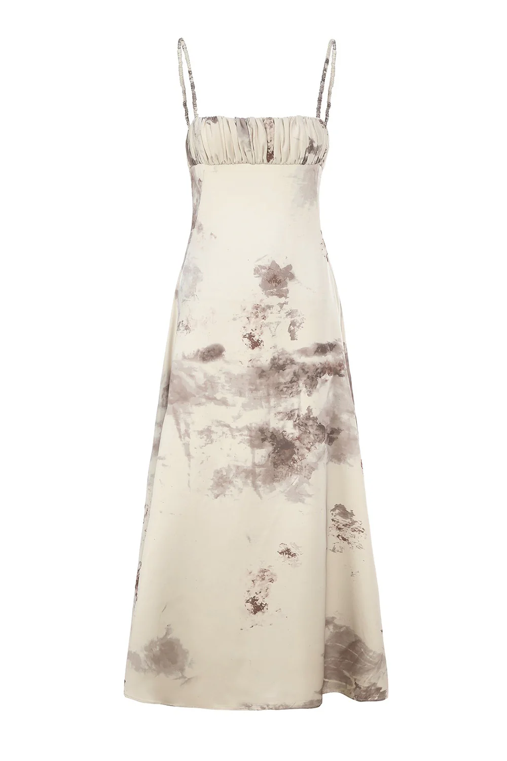 Peng Tai 24 Autumn and Winter Printed Pleated Maxi Dress PT-PTW24C09-1 - Image 5