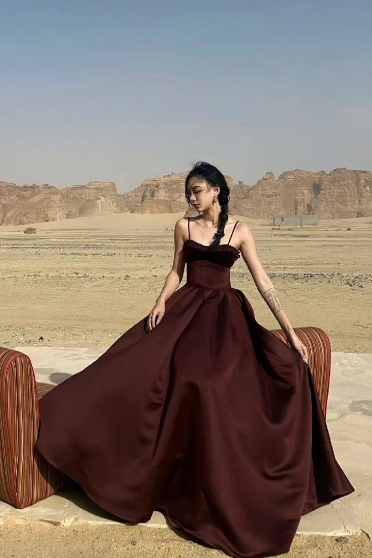 Peng Tai 24 Fall/Winter Printed Pleated Maxi Dress PT-PTW24C18-3 - Image 13