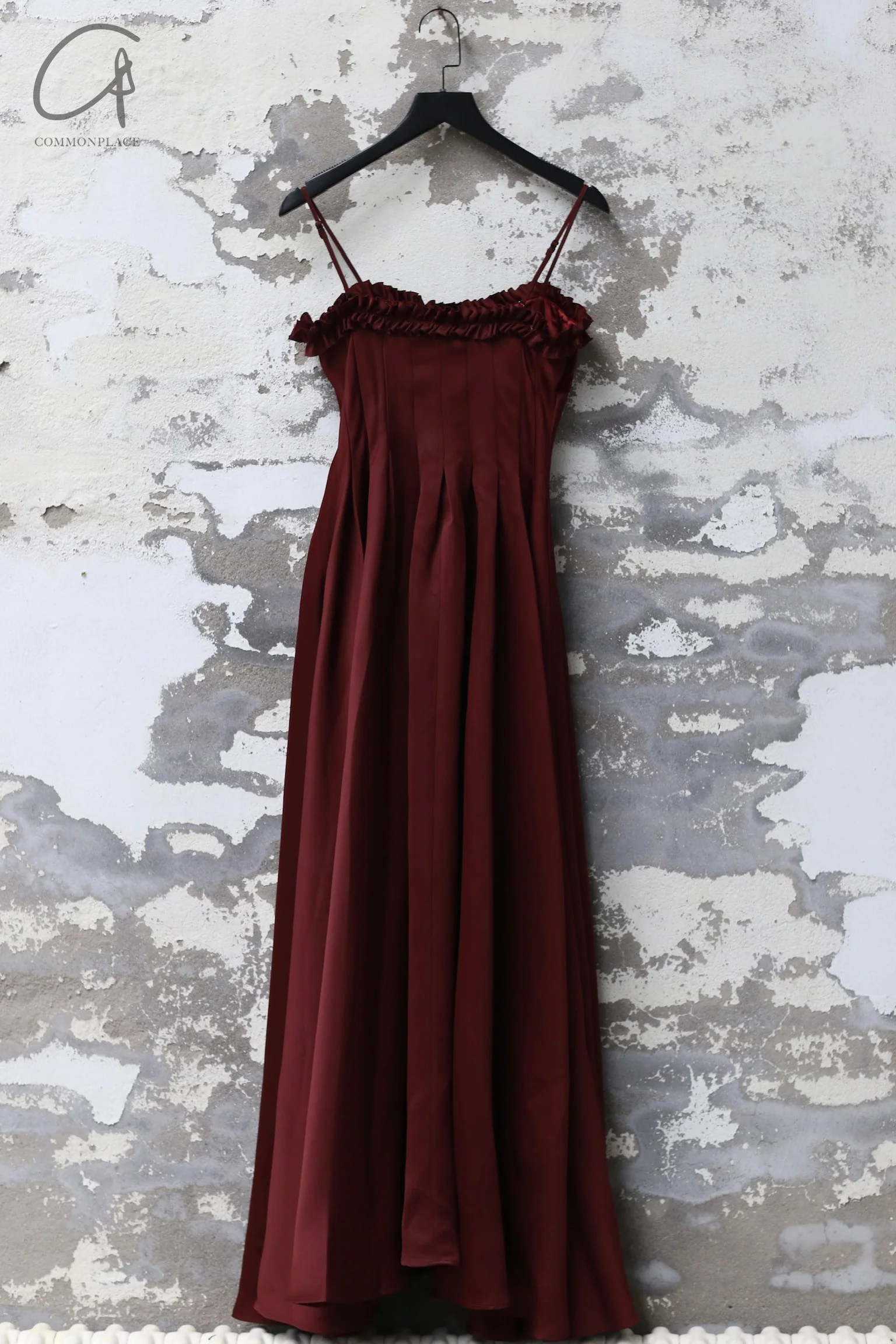 Peng Tai 24 Fall/Winter Printed Pleated Maxi Dress PT-PTW24C18-3 - Image 3