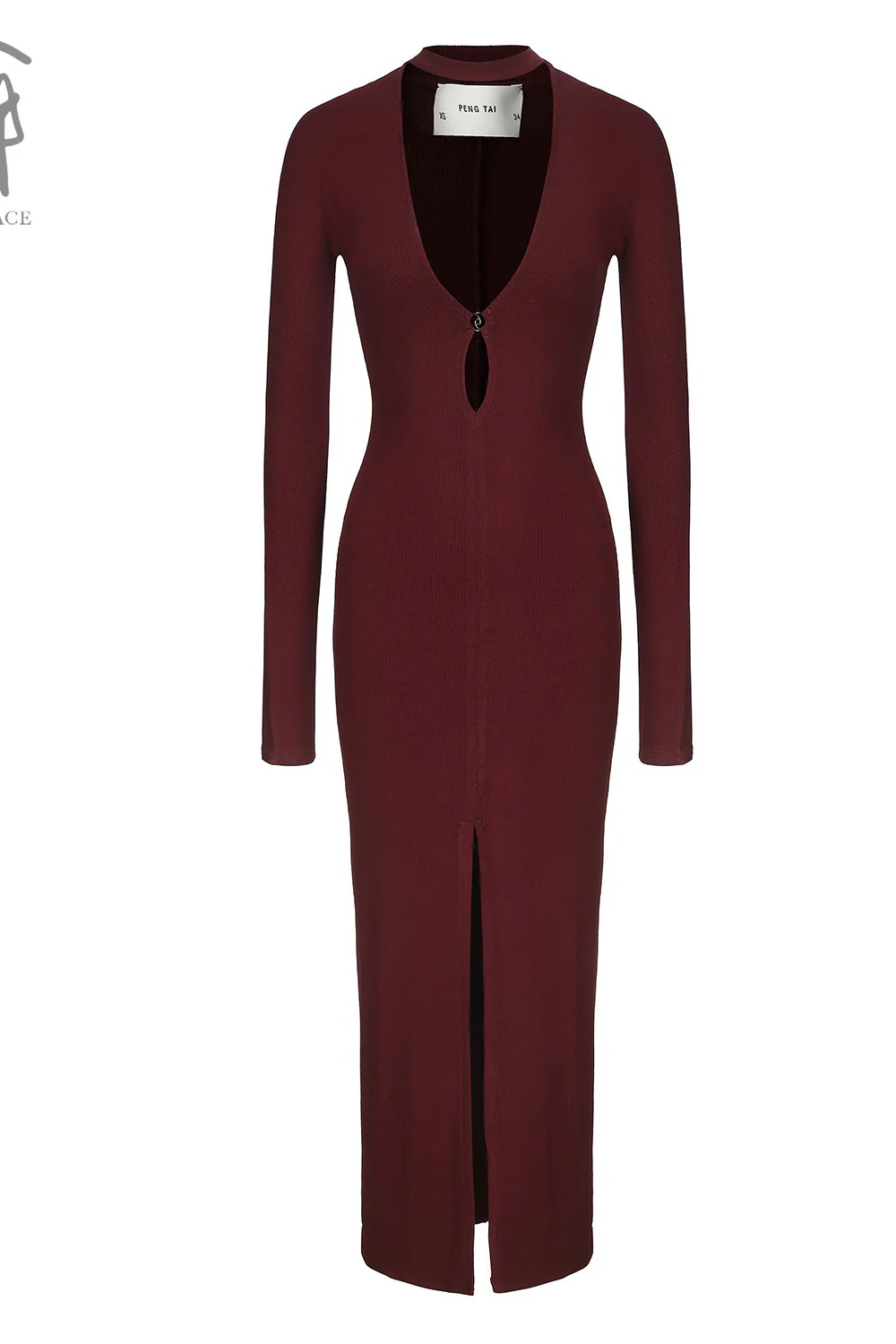 Peng Tai 24 Fall/Winter V-neck midi dress PT-PTW24C04-3 - Image 5