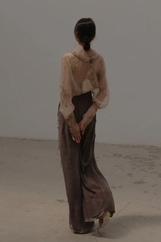 Peng TAI classic high-waisted loose casual pants PT-AW19053-HUI gray PPT111 - Image 16