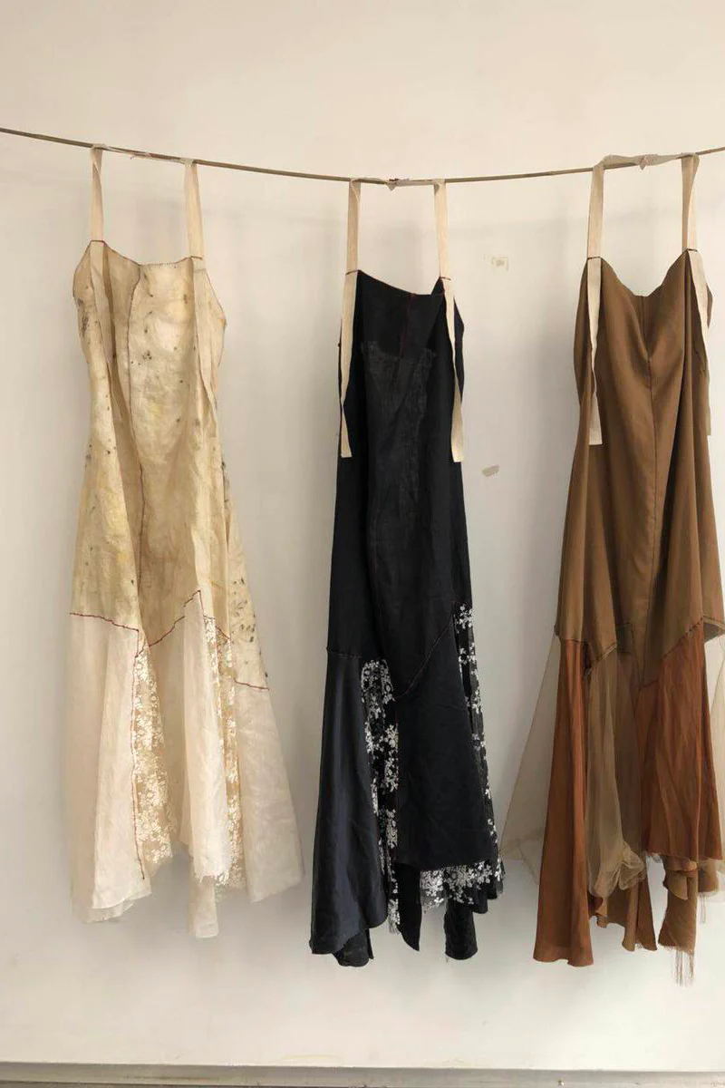 Peng Tai flower dyed patchwork suspender dress series France pt-PPT864-huaran flower dyed - Image 10