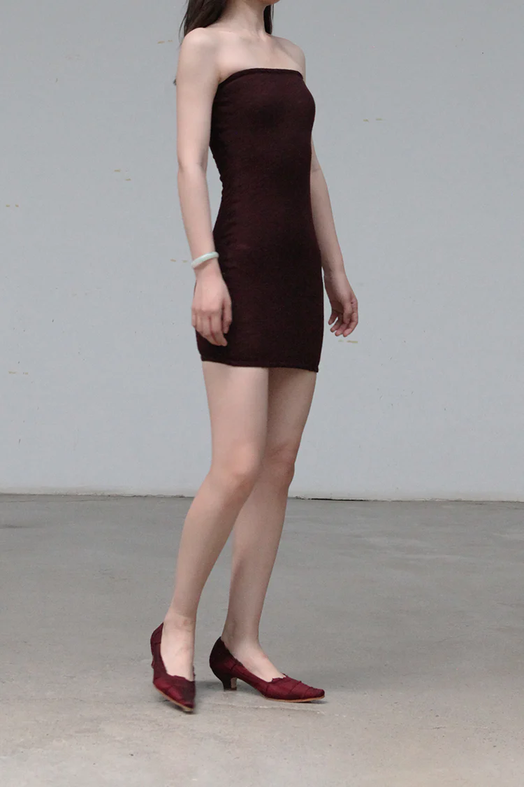 Peng Tai Wool Tubular Top W21012 Burgundy PPT2026 - Image 4