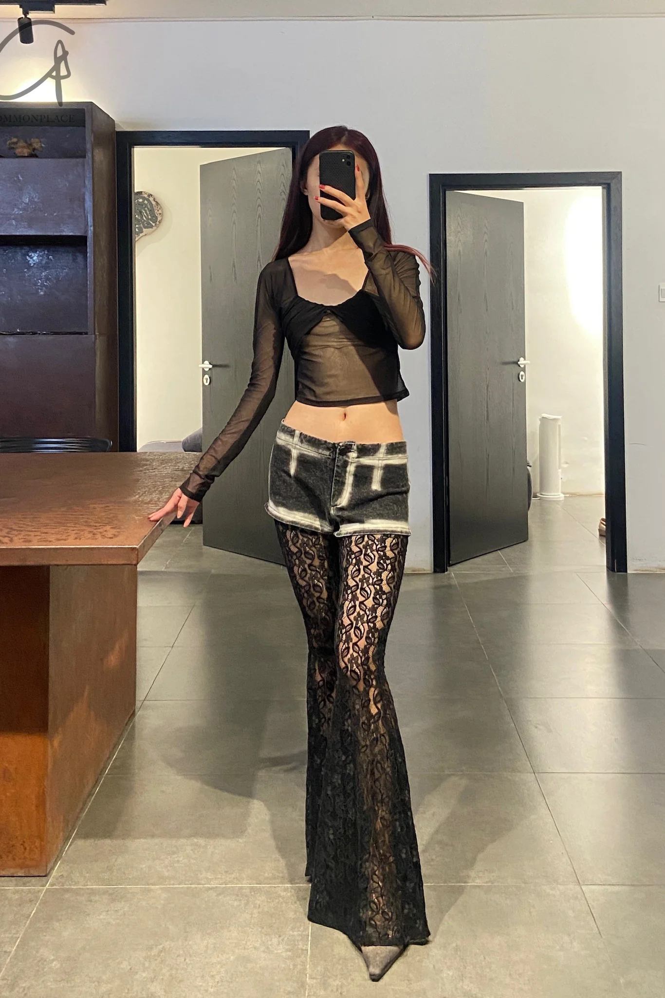 PengTai 24 Autumn and Winter Pleated Mesh Long Sleeve Top PT-PTW24A04-1 - Image 19