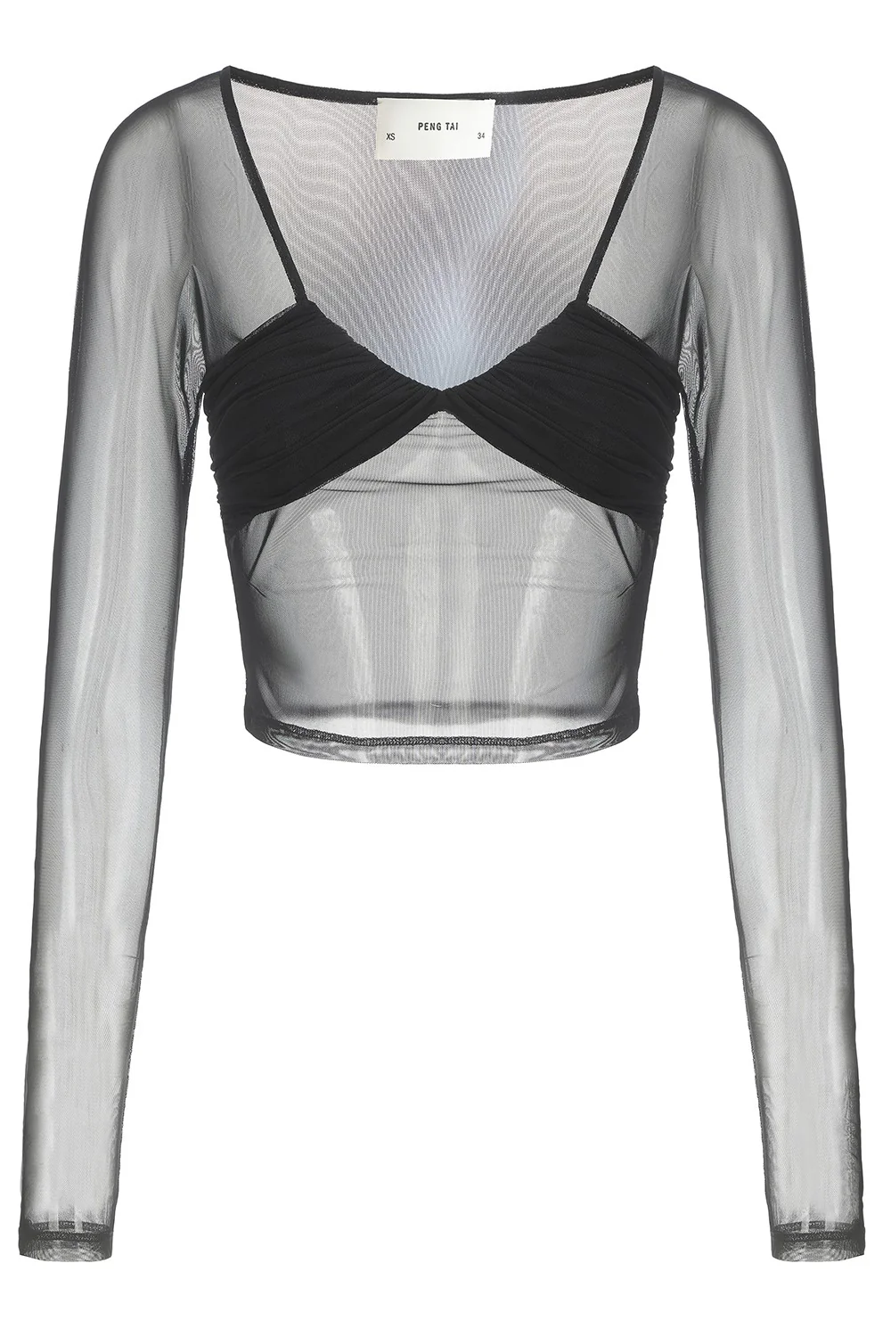 PengTai 24 Autumn and Winter Pleated Mesh Long Sleeve Top PT-PTW24A04-1 - Image 8