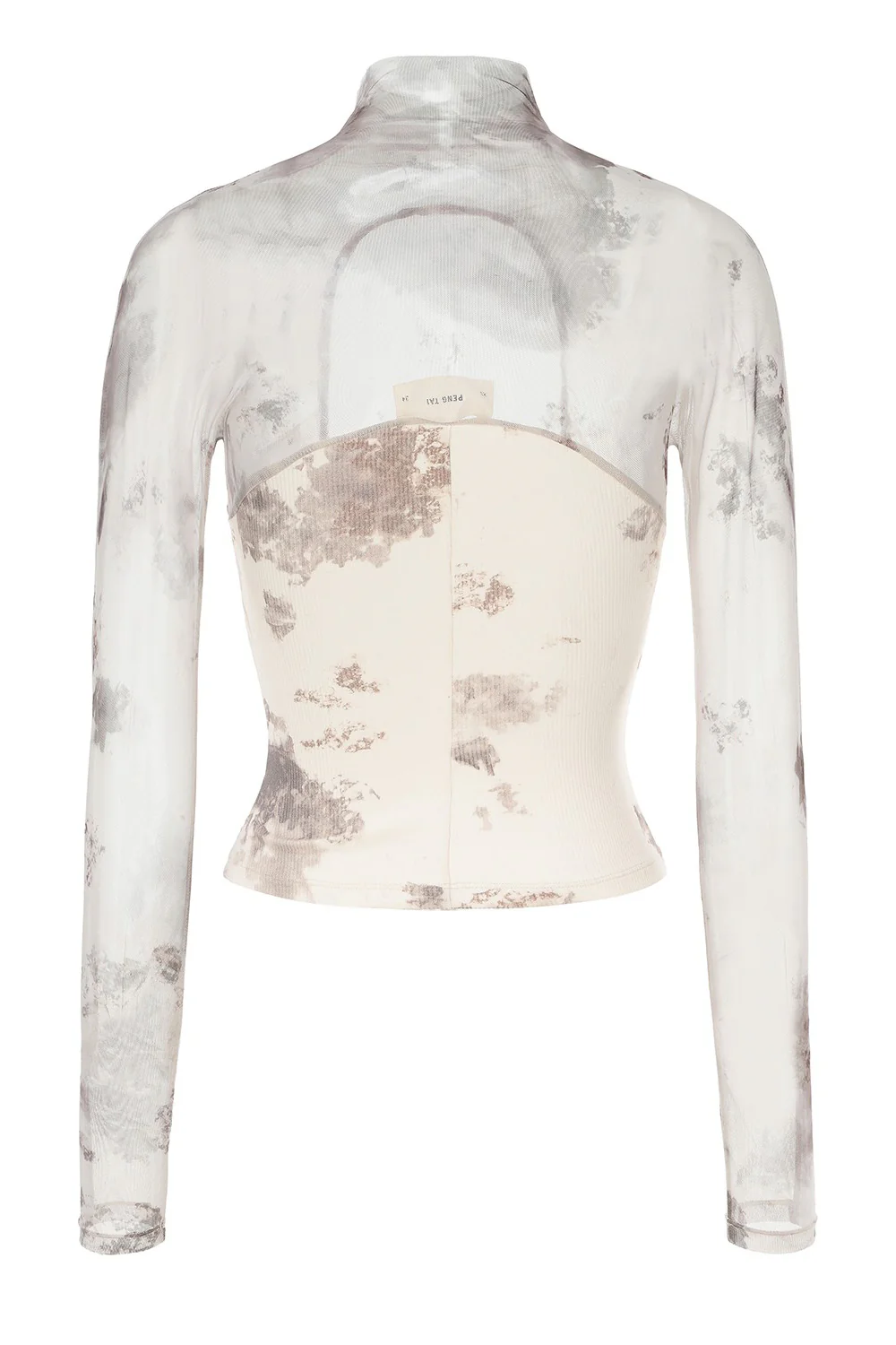 PengTai 24 Autumn and Winter Printed Hollow Long Sleeve Top PT-PTW24A09-2 - Image 6