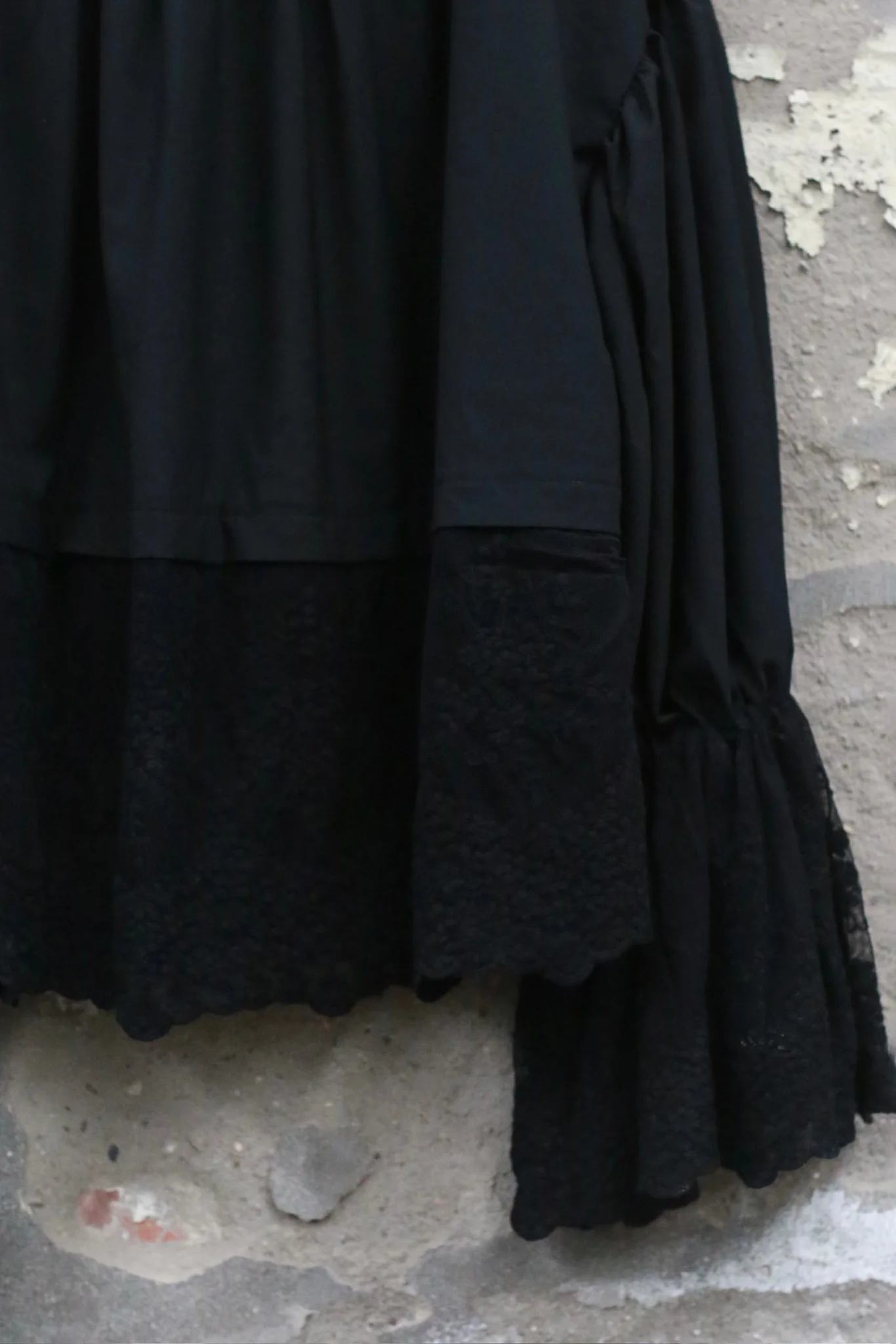 Pengtai 25 Autumn/Winter Short Dolly Shirt/Pleated Midi Skirt PT-PW25A02-1-BLACK Shirt - Image 2