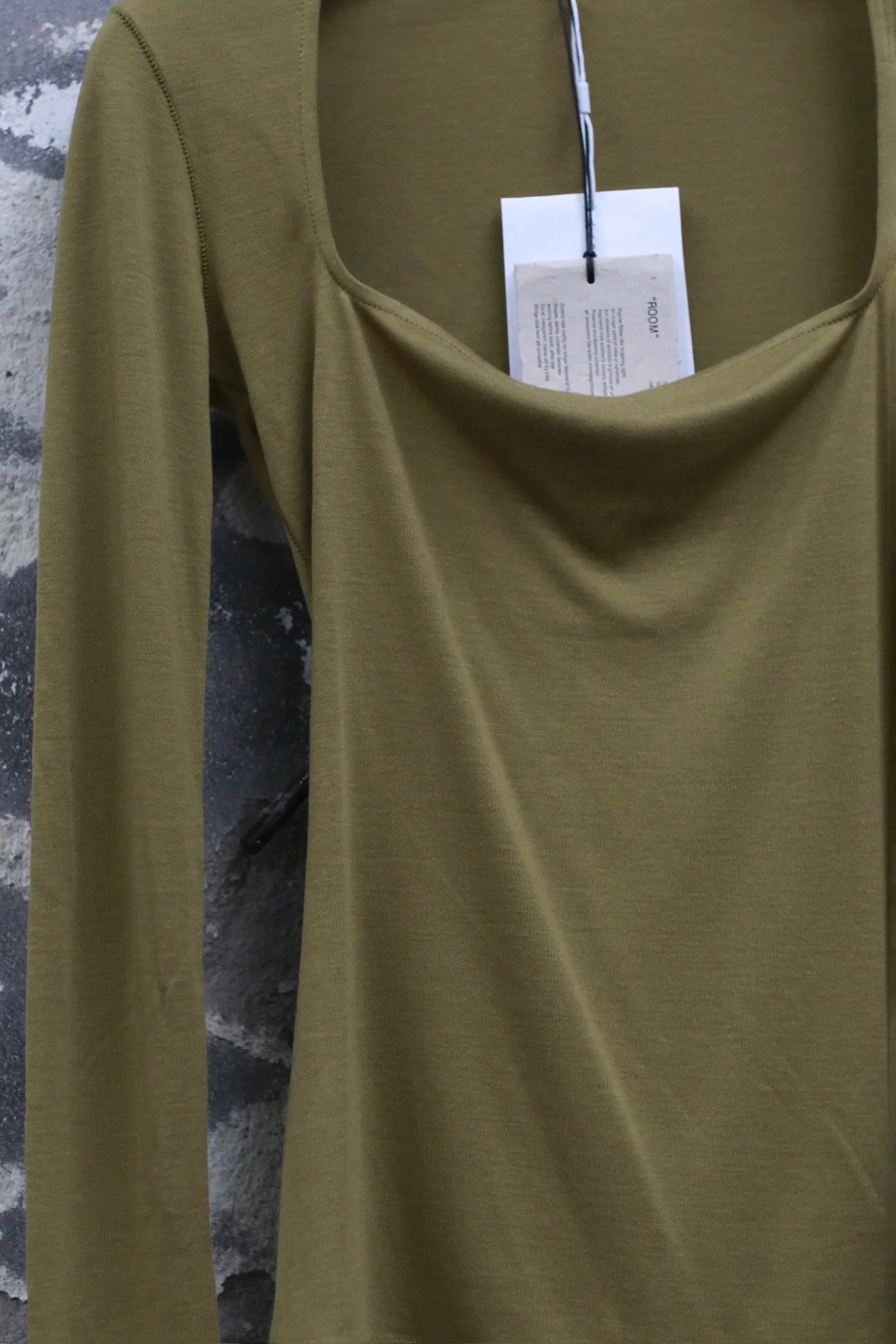 Pengtai 25 Autumn/Winter Square Neck Long Sleeve T-Shirt PT-PW25A01-4-MOSS PW25A01 - Image 2