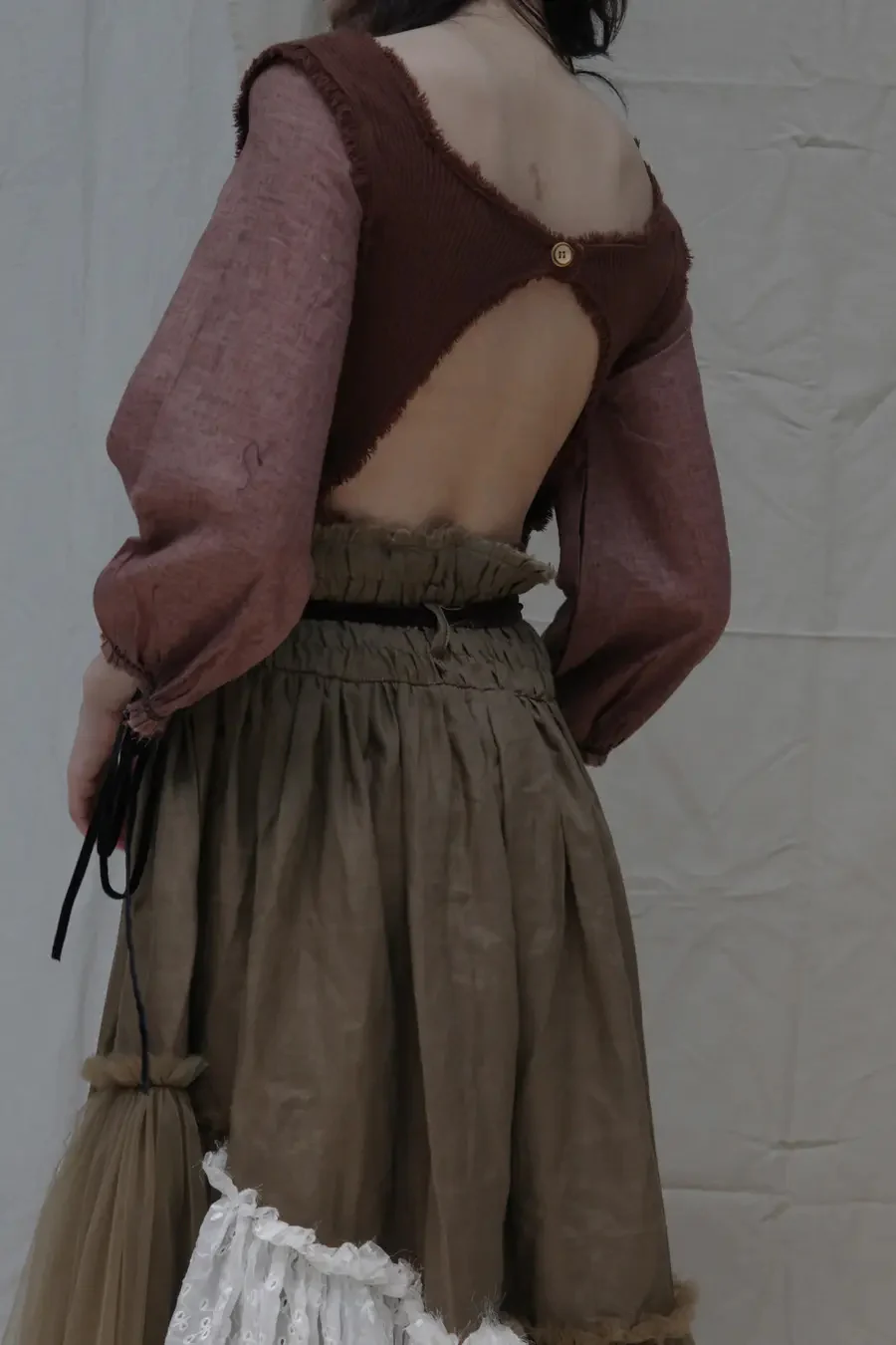 Peng Tai Angora rabbit hair top AW19094 - Image 3